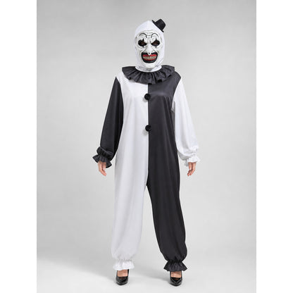 Hooded mask for horror cosplay and Halloween front view