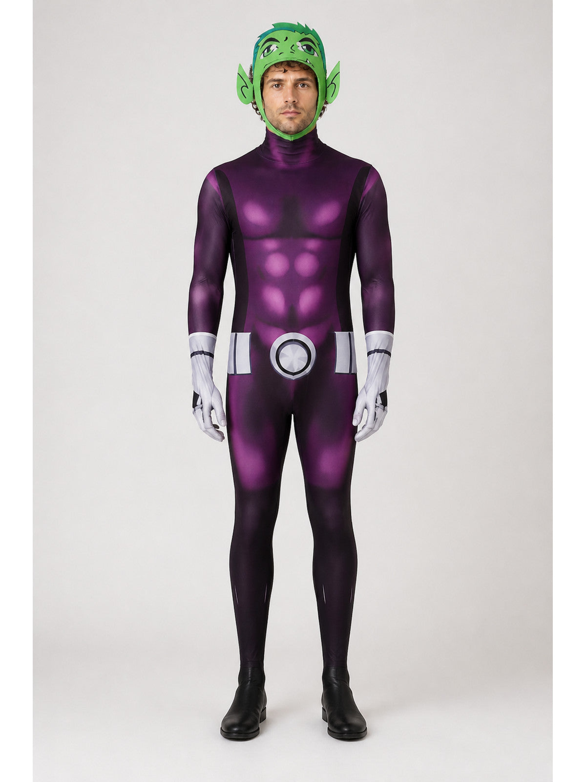 Teen Titans Cosplay Costume with Mask and Muscle Definition main product view