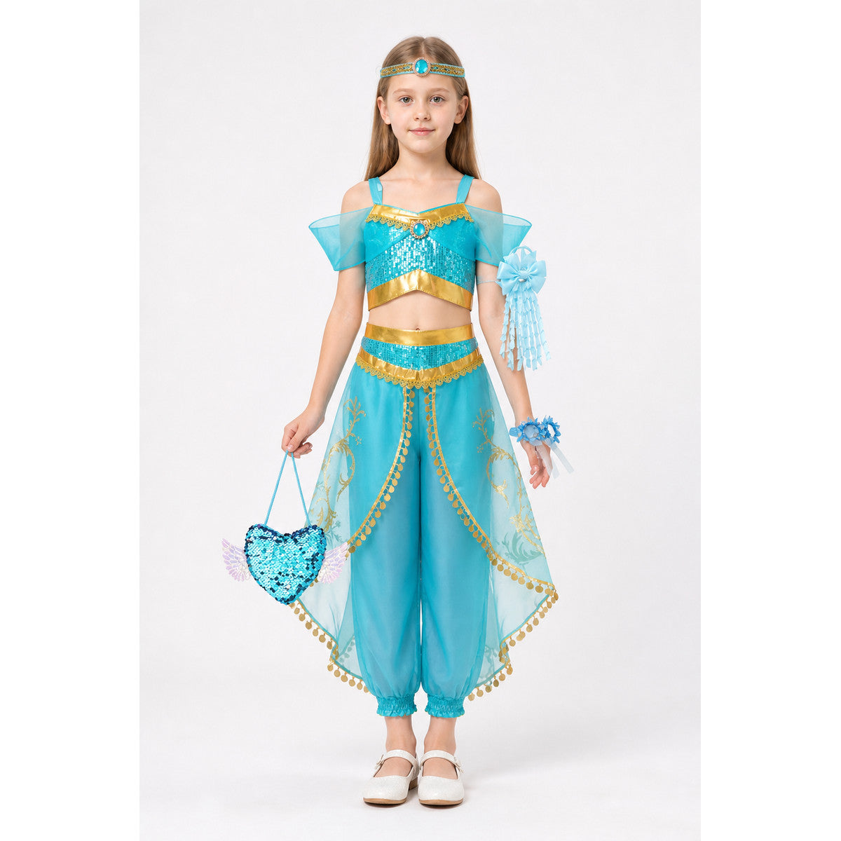 Children's Princess Jasmine Arabic-Style Costume with Harem Pants main product view