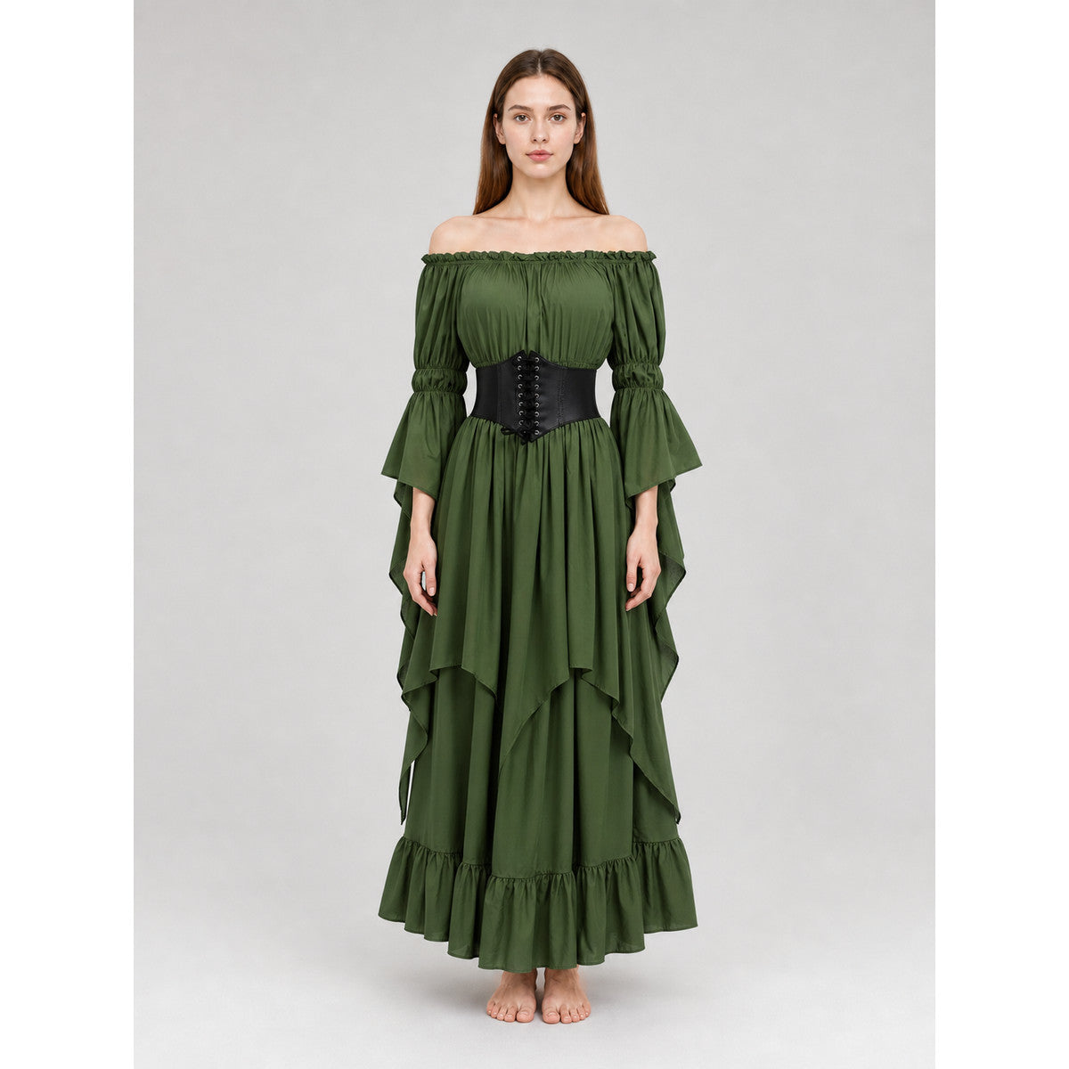 Medieval Off-the-Shoulder Ball Gown front view