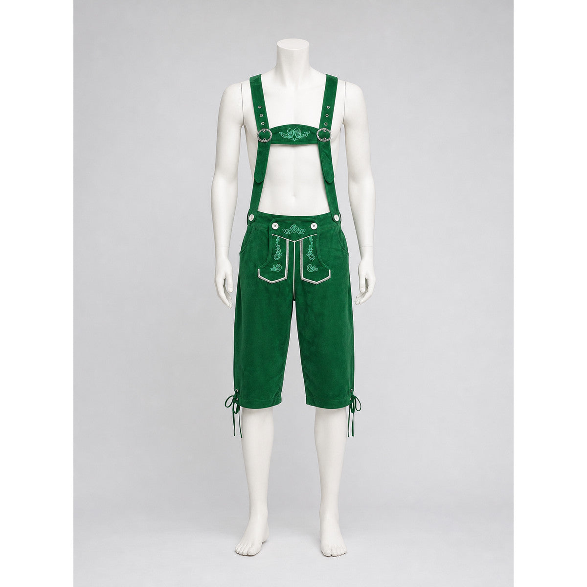 Green Suspender Pants for Oktoberfest