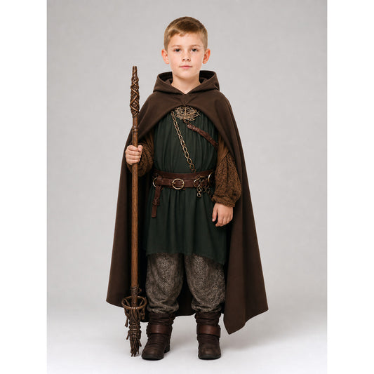 Medieval Hooded Costume, Cloak and Accessories