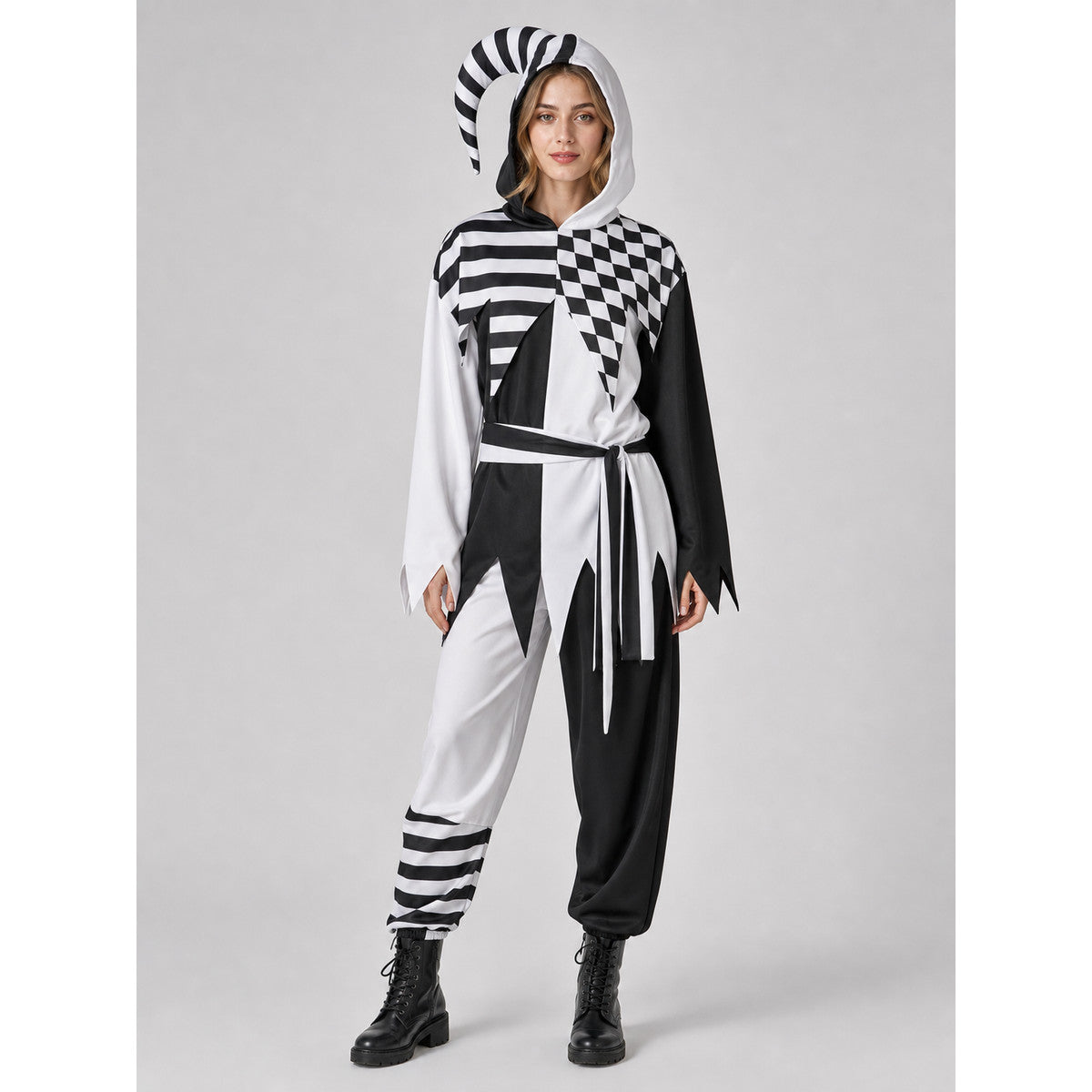 Halloween Skeleton Jester Costume