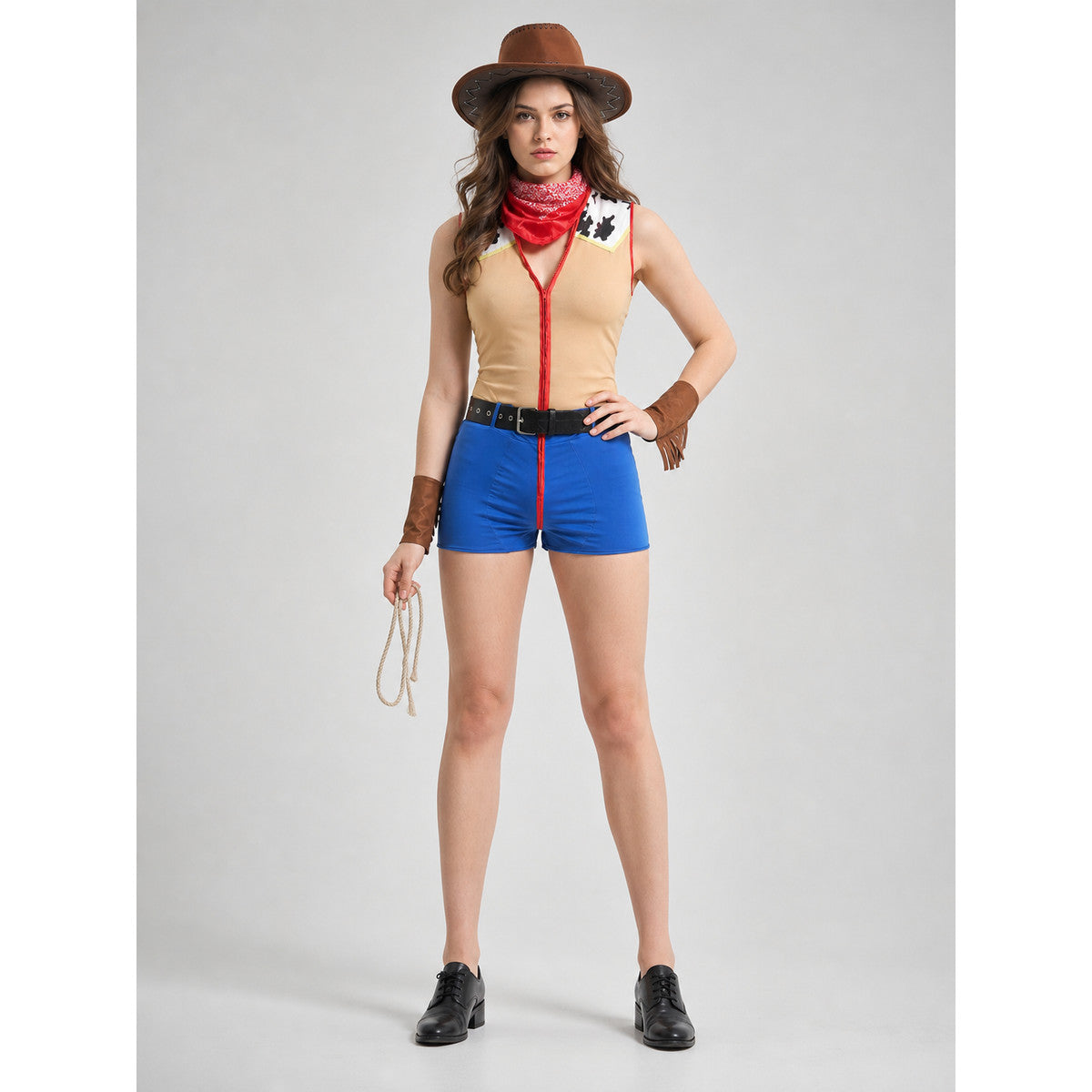 Western-Style Costume with Shorts and Hat