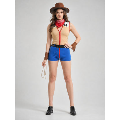 Western-Style Costume with Shorts and Hat