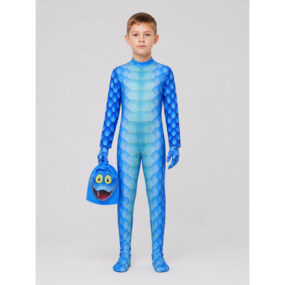 Monster Jumpsuit with Hood and Gloves on-model view