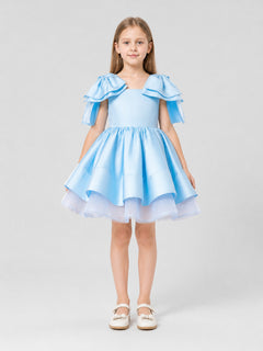 Dressy Full-Skirt Performance Dress with Bow