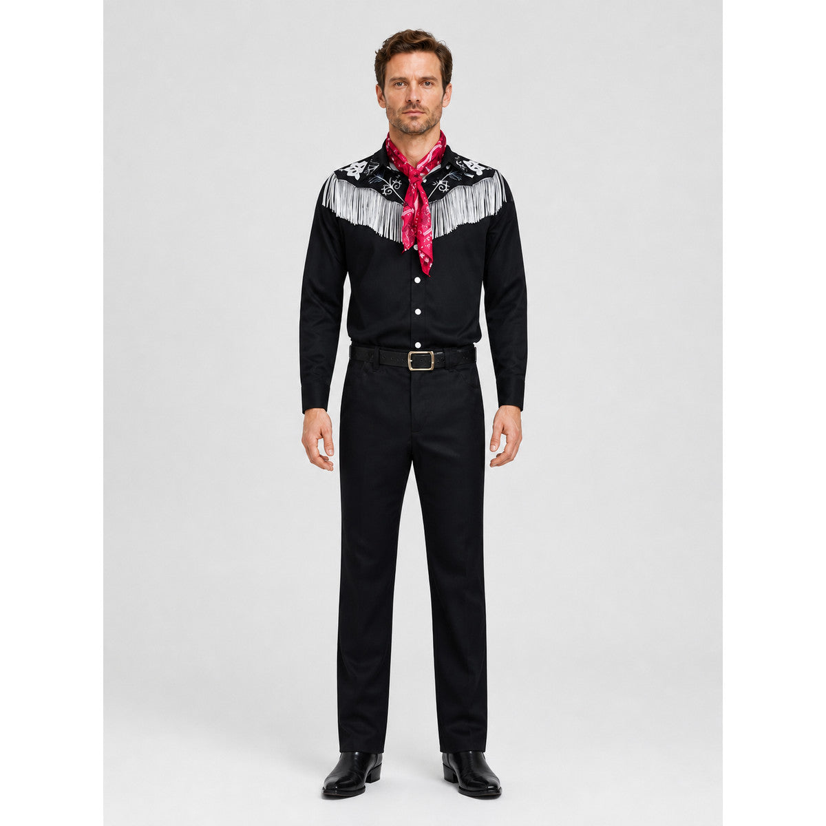 Western-Style Fringe Cosplay Costume on-model view