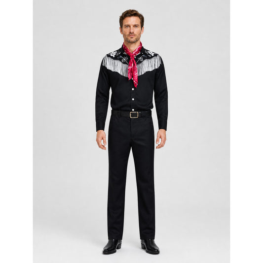 Western-Style Fringe Cosplay Costume on-model view