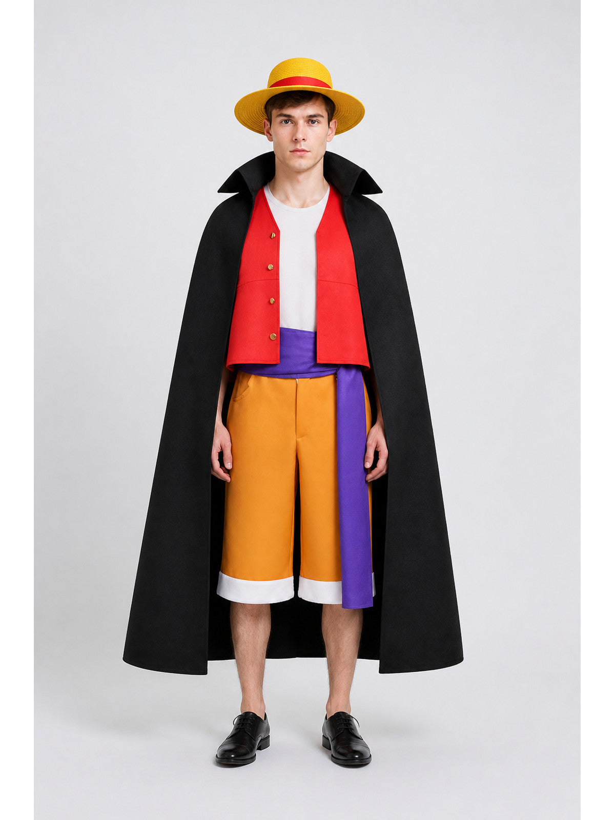 Luffy Cosplay Costume from One Piece with Cape and Hat main product view