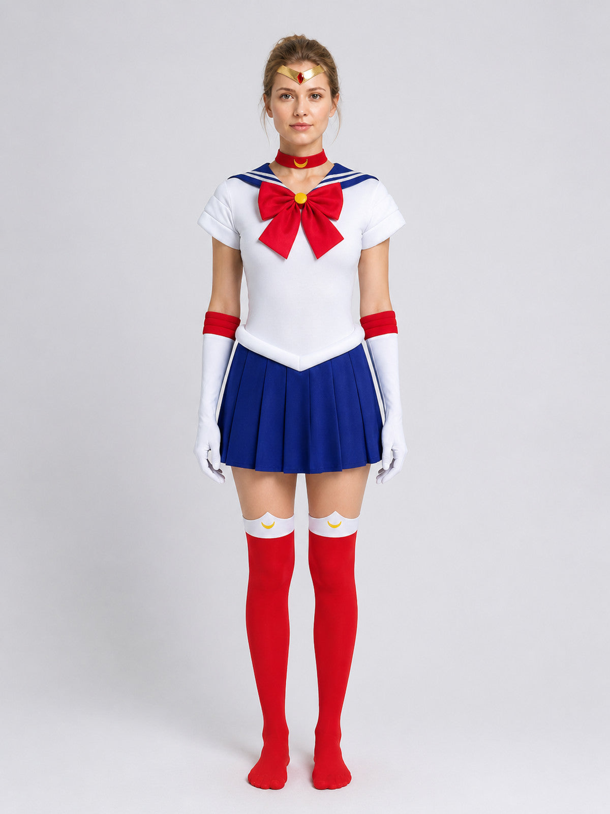 Sailor Moon Cosplay Costume, Skirt Set on-model view