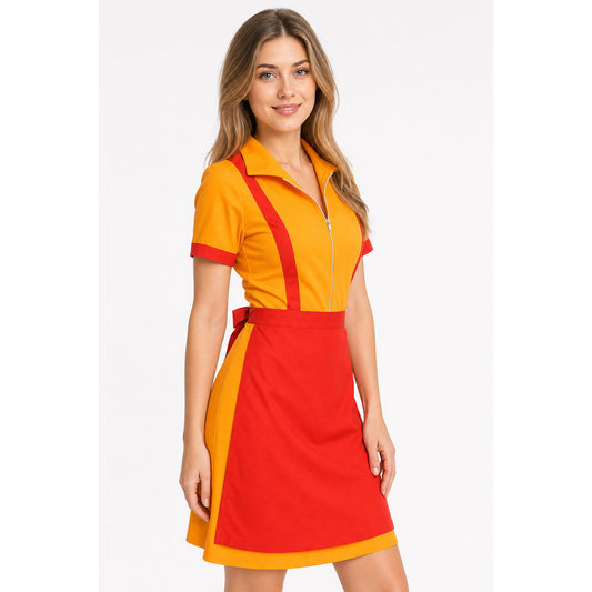 Carnival Waitress Costume with Apron for Halloween