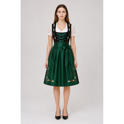 Dress with Corset Lacing and Lace Sleeves main product view