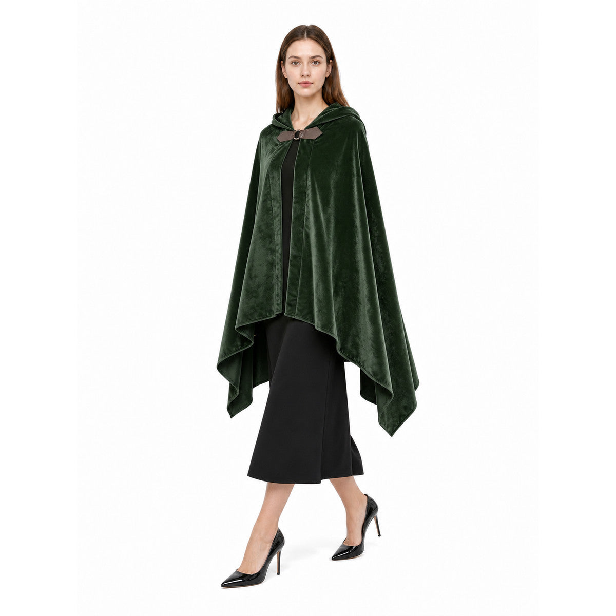 Green Hooded Costume Cloak for Cosplay