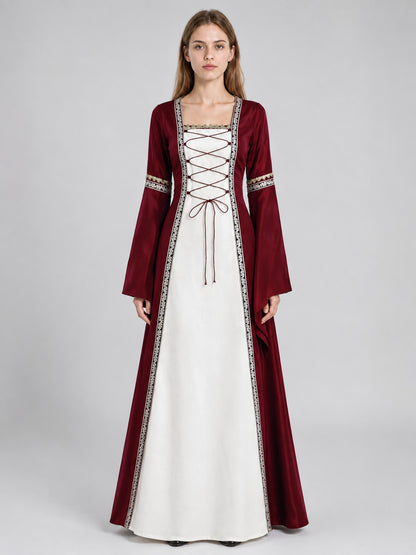 Medieval Maxi Dress with White Insert on-model view