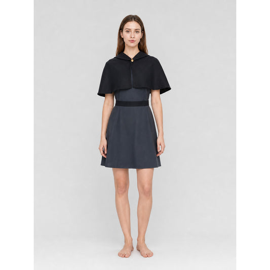 Amity Cosplay Dress with Capelet and Black Belt