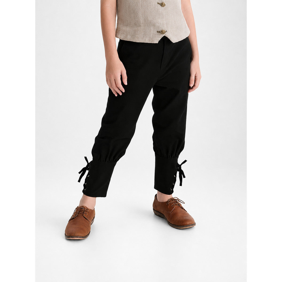 Kids' Black Slim-Fit Jogger Pants