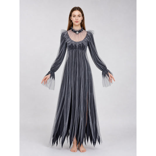Gothic Maxi Dress for Halloween and Cosplay