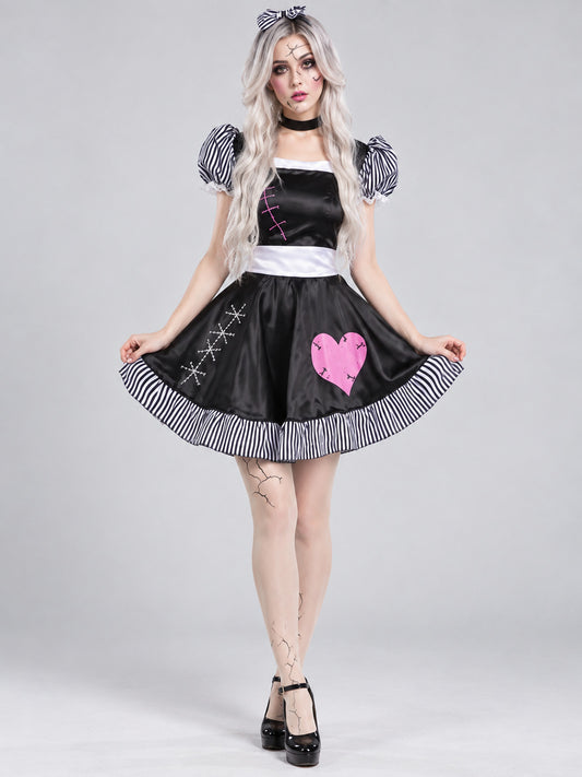 Halloween Ghost Doll Costume with Choker