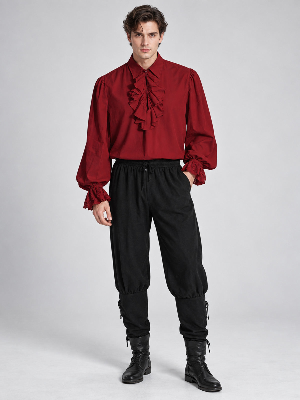 Vampire Costume: Red Shirt, Black Pants