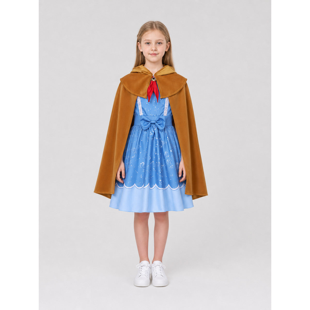 Cosplay Costume with Dress, Cape, and Scarf