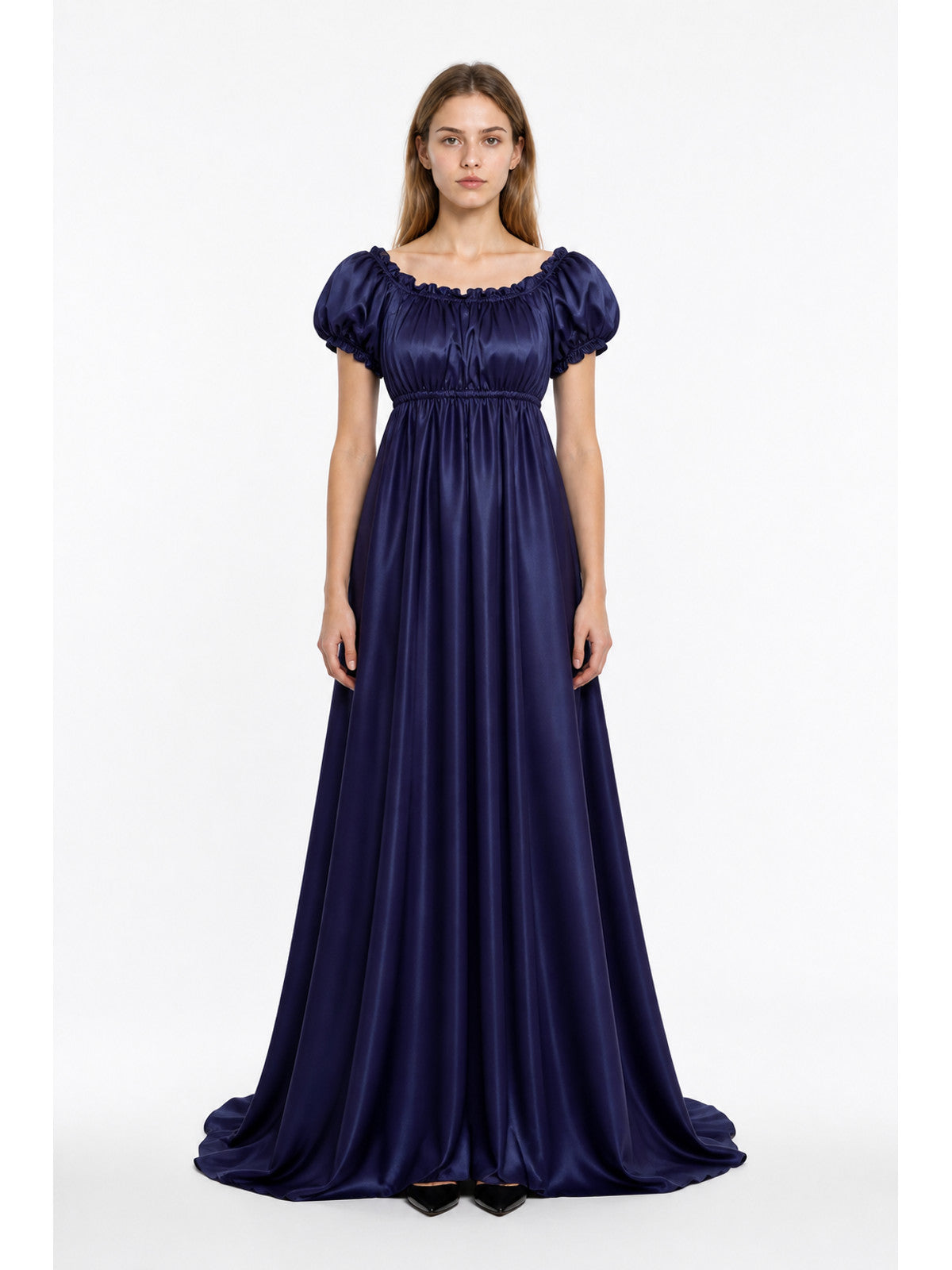 Ball Gown with Square Neckline and Train main product view