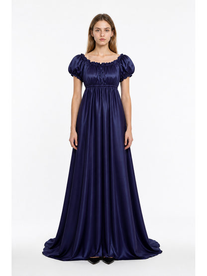 Ball Gown with Square Neckline and Train main product view