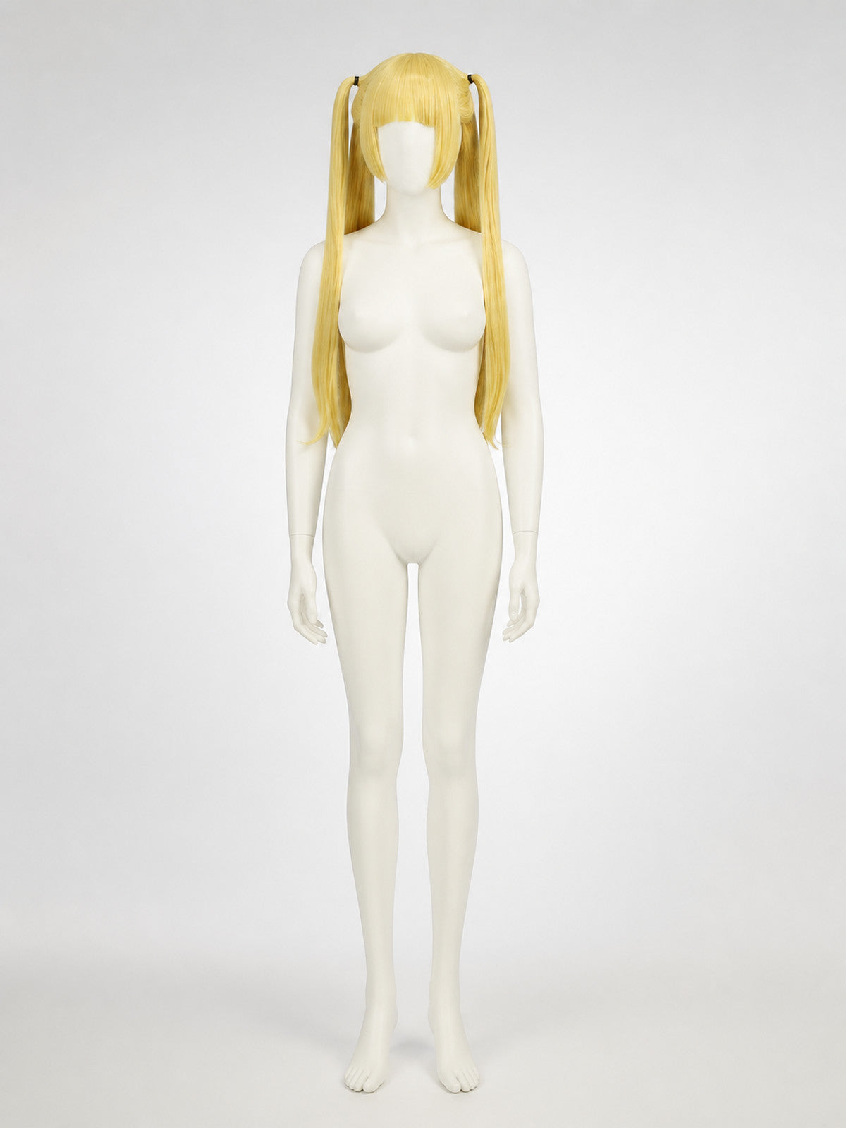 Long Blonde Wig with Bangs and Two Ponytails for Halloween main product view