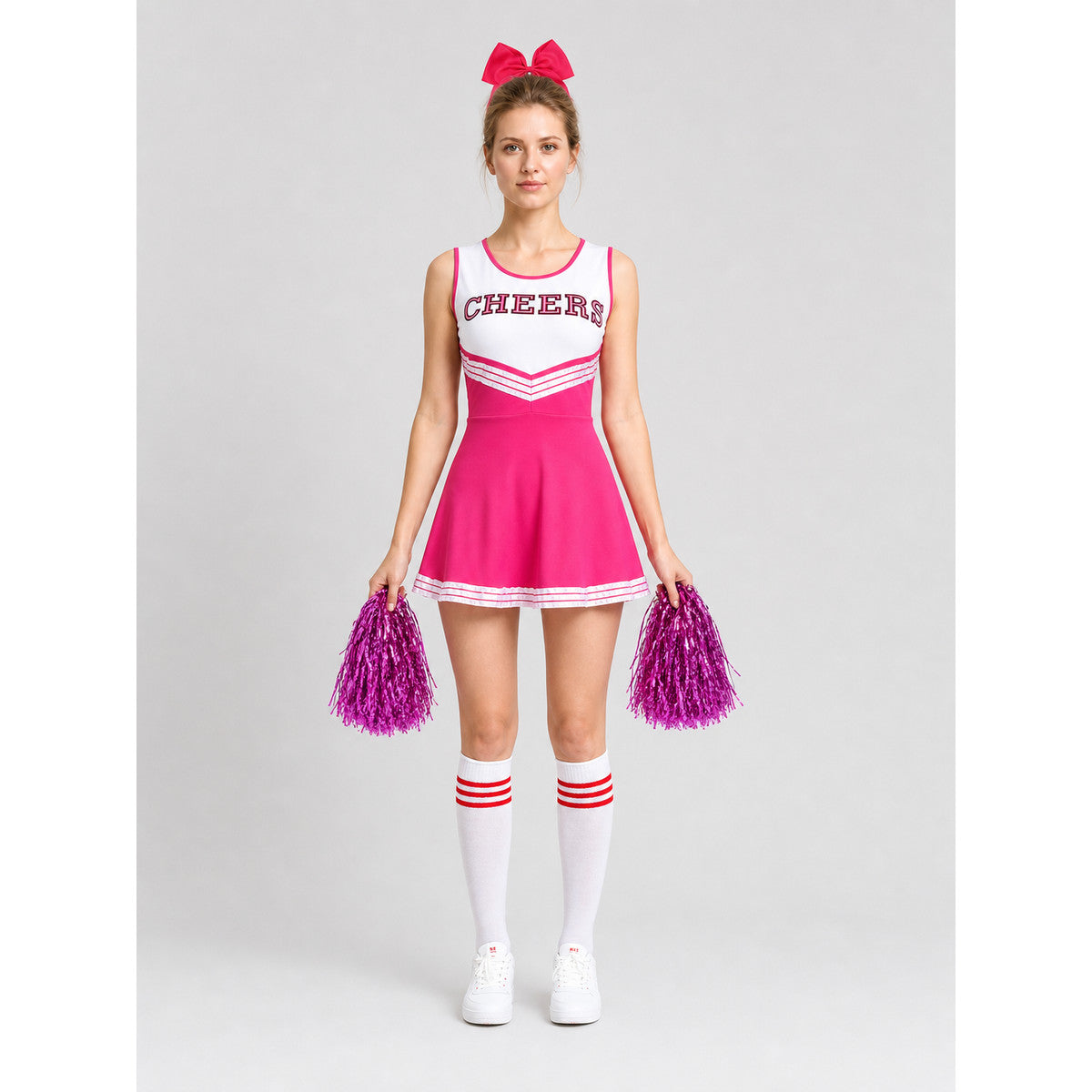 Cheerleading Costume with Bow and Pom-Poms CHEERS