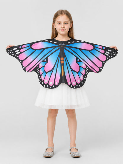Printed Butterfly Cape for Children for Halloween on-model view