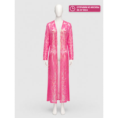 Long Cardigan with Sequins and Baroque Embroidery