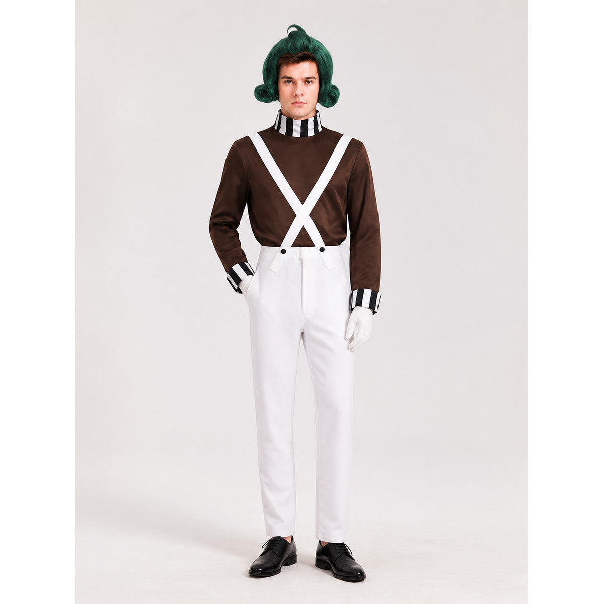 Halloween Costume with Green Wig