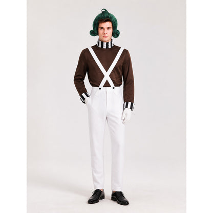 Halloween Costume with Green Wig