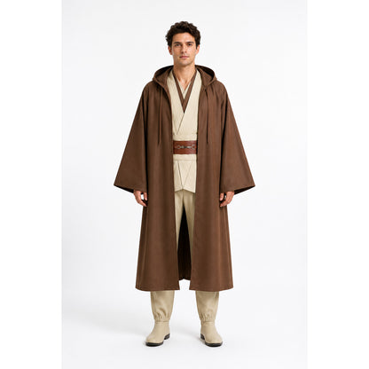 Obi-Wan Hooded Costume with Belt for Cosplay main product view
