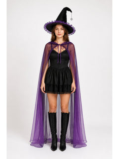 Halloween Carnival Costume with Cape and Hat