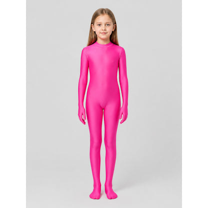 Bright Pink One-Piece Hooded Jumpsuit on-model view