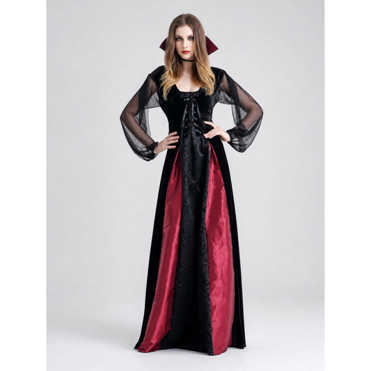 Gothic long dress for cosplay and masquerade