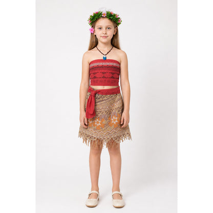 Moana Costume with Skirt and Necklace for Children main product view