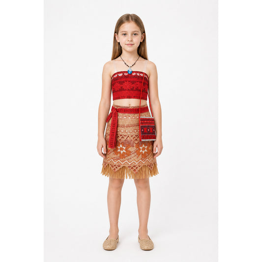 Moana Halloween Costume with Top and Skirt main product view