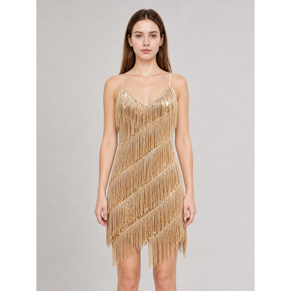 Fringe and Sequin Party Dress Set