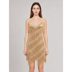 Fringe and Sequin Party Dress Set