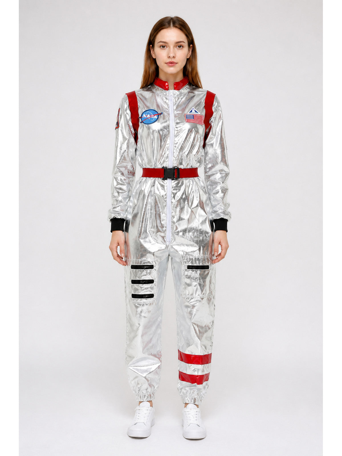 Astronaut Jumpsuit with Space-Themed Patches main product view