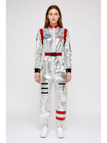 Astronaut Jumpsuit with Space-Themed Patches main product view