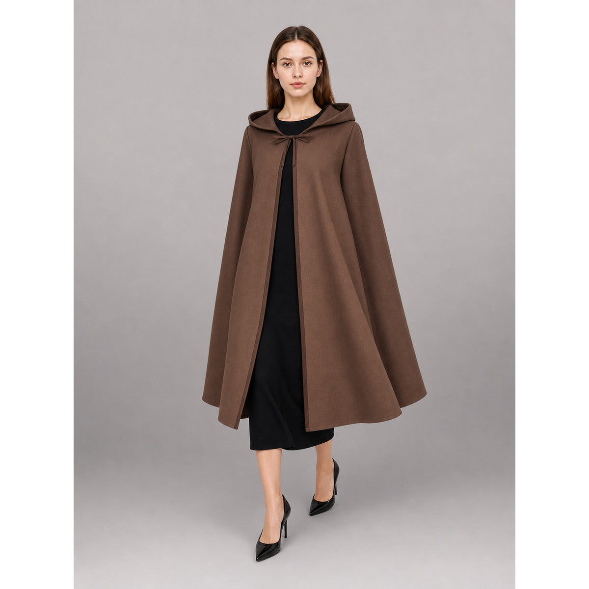Brown Carnival Cloak with Hood