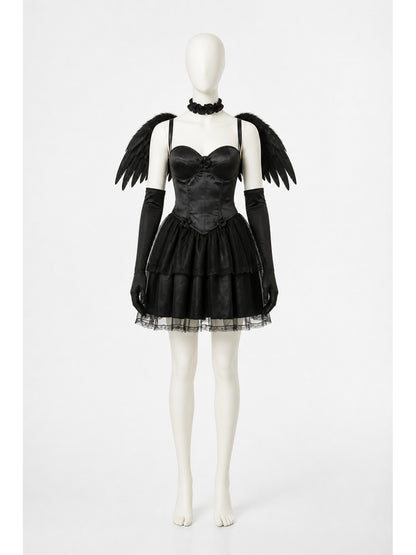 Black Cosplay Dress with a Full Skirt main product view