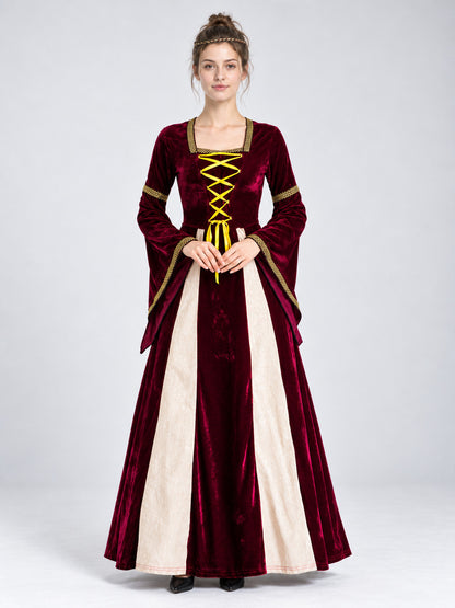Medieval-Style Lace-Up Carnival Dress