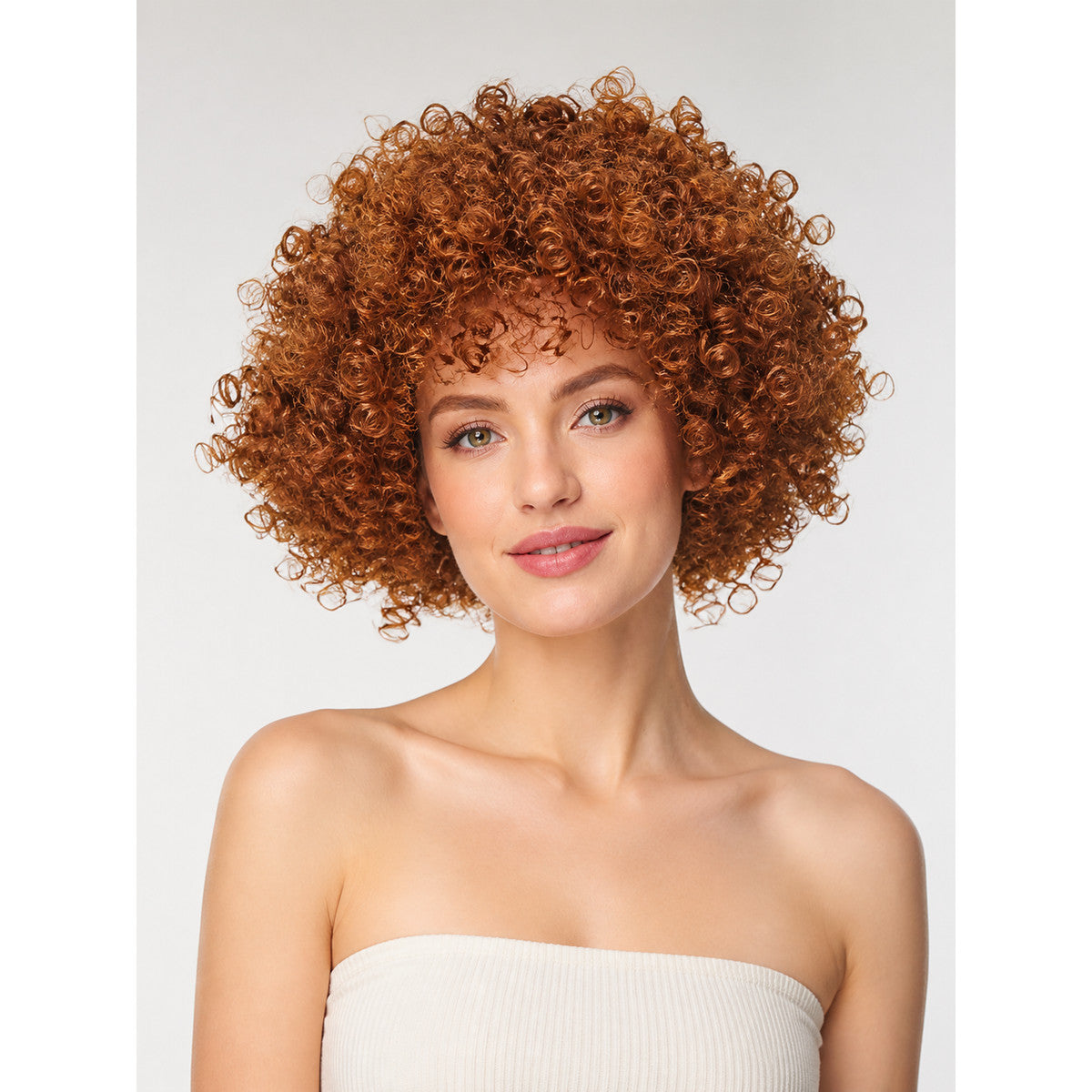 Brown Curly Carnival Wig for Parties main product view