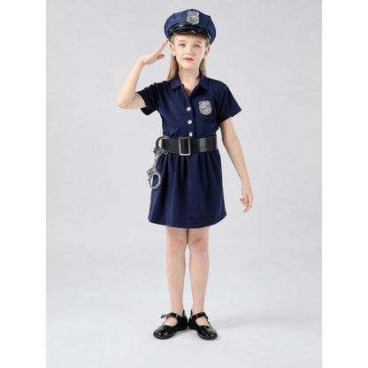 Police-Style Carnival Dress with Headwear