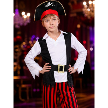 Children's Pirate Costume with Hat on-model view