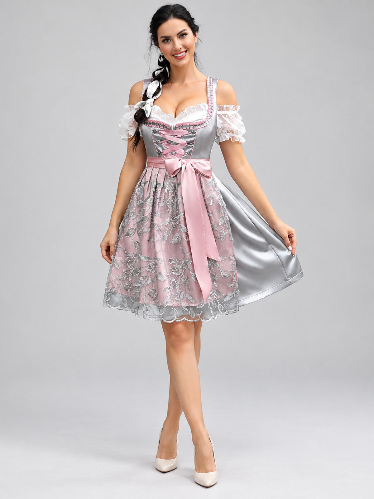 Tracht-Style Costume for Beer Festival with Corset